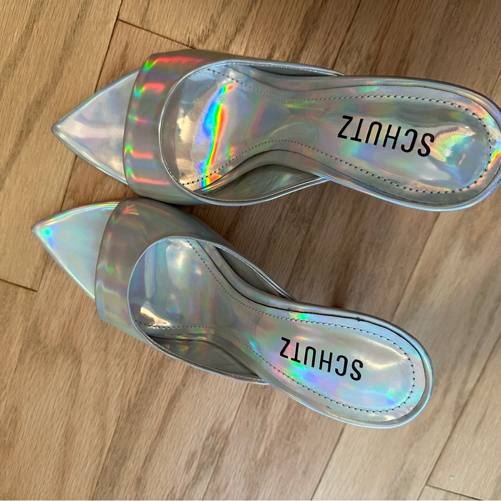 Schutz heels silver